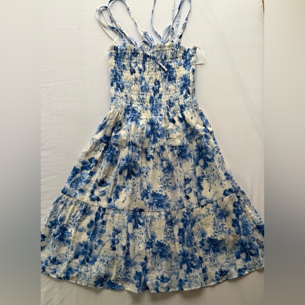 Abercrombie & Fitch Smocked Floral Sundress with Pockets